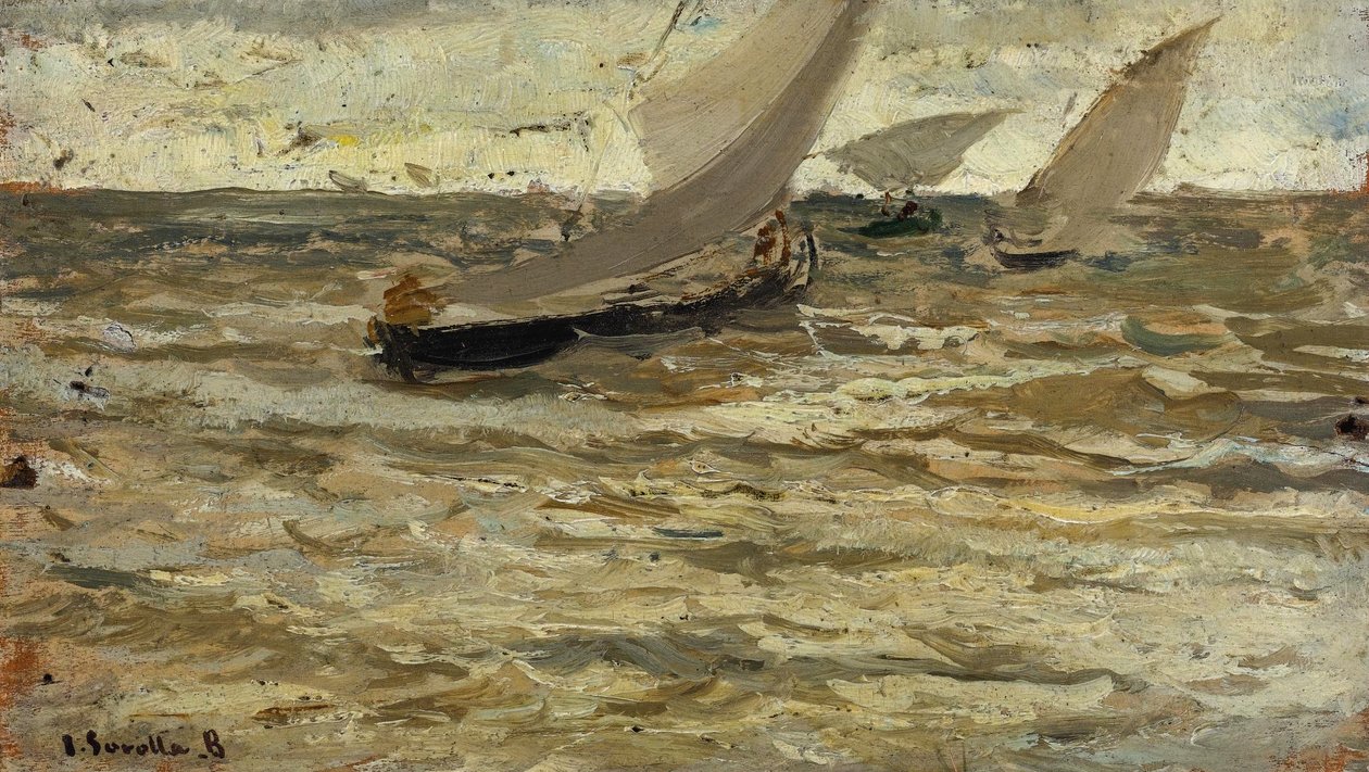 Vertrek van de boten, Asturië door Joaquín Sorolla