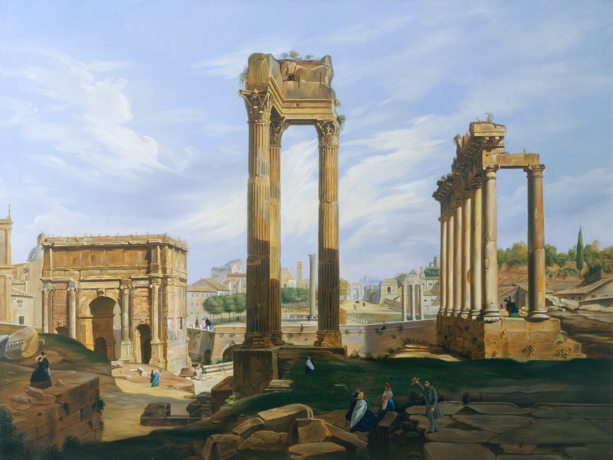 Het Romeinse Forum door Jodocus-Sebastiaen van den Abeele