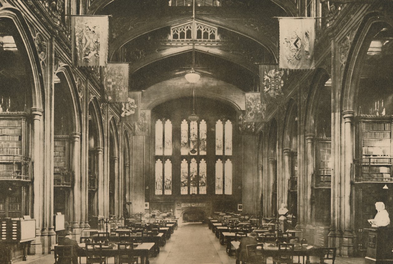 Bibliotheek van de Guildhall waar elke Londenaar naartoe zou moeten gaan, ca. 1935 door Joel