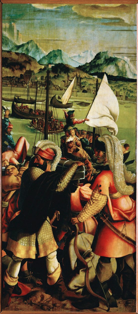 Het martelaarschap van de heilige Ursula, rechterluik door Joerg the Elder Breu