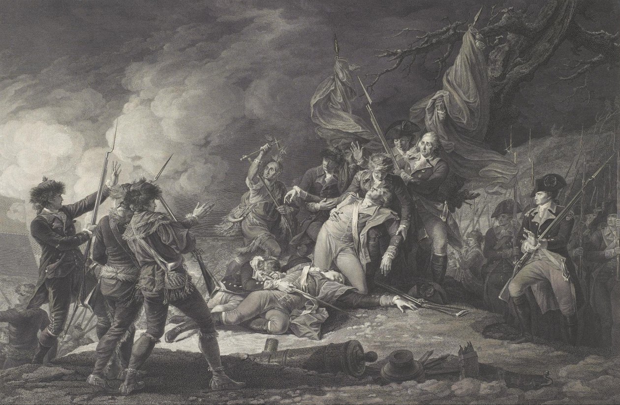 De Dood van Generaal Montgomery, Bij de Aanval op Quebec, December 1775 door Johan Frederik Clemens