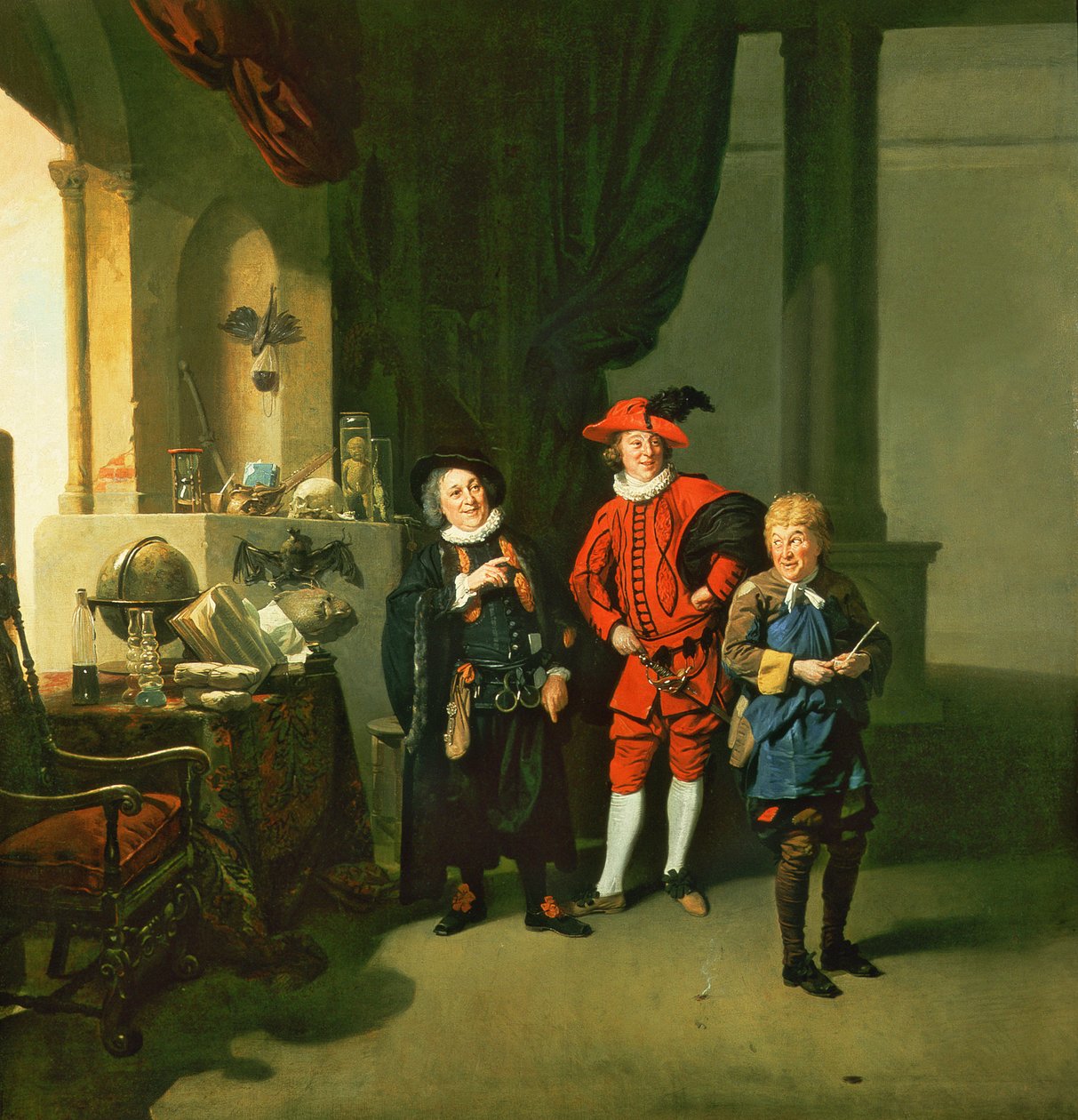 David Garrick met William Burton en John Palmer in 