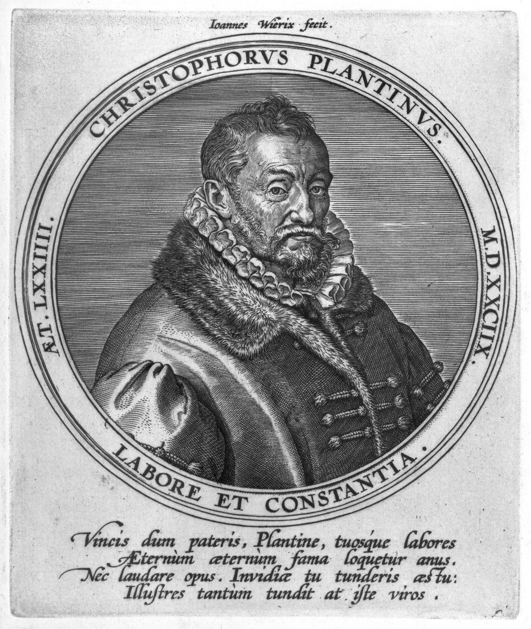 Christophe Plantin (c.1520-89) door Johan Wierix