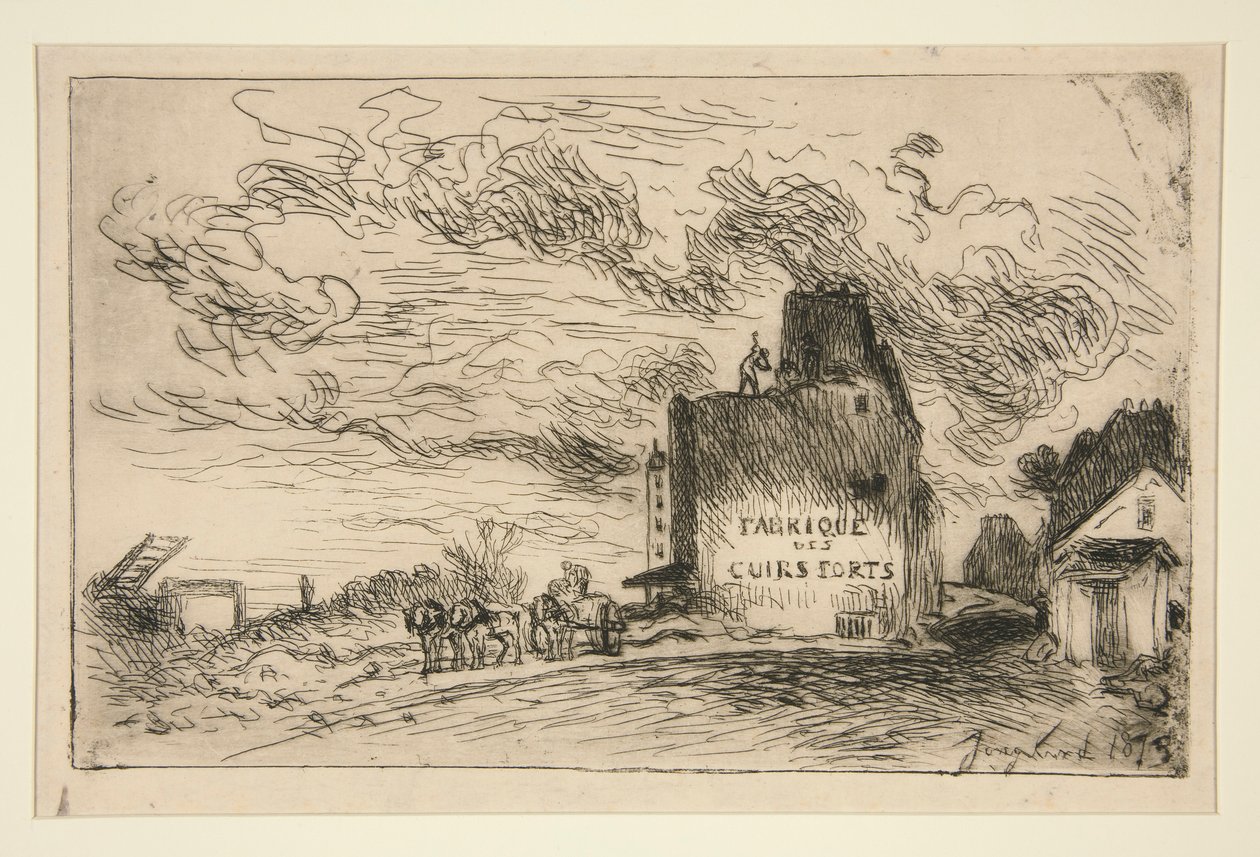 Démolitions de la Rue des Francs-Bourgeois Saint-Marcel (Sloop aan de Rue des Francs-Bourgeois Saint-Marcel) door Johan Barthold Jongkind
