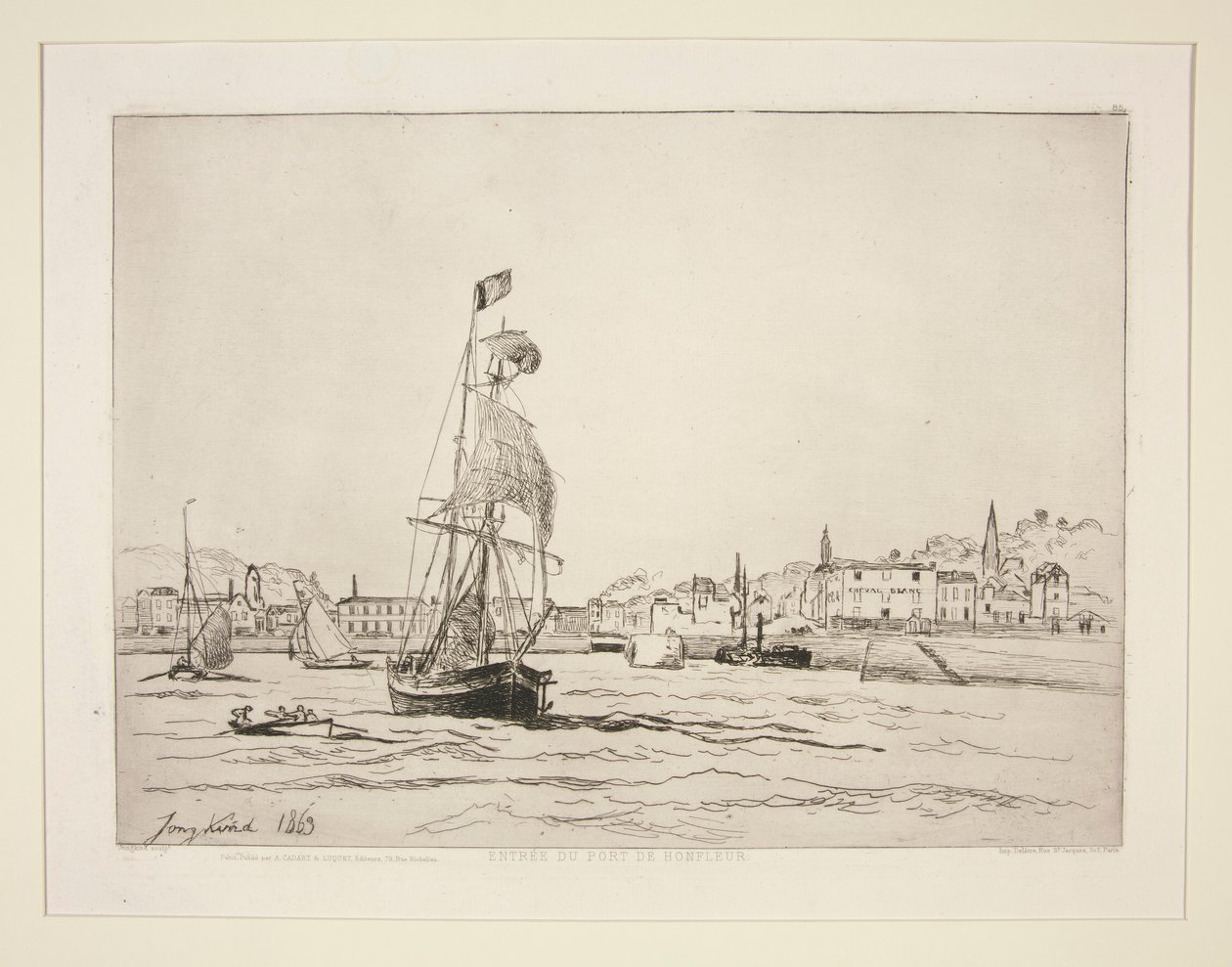 Entrée du Port de Honfleur door Johan Barthold Jongkind
