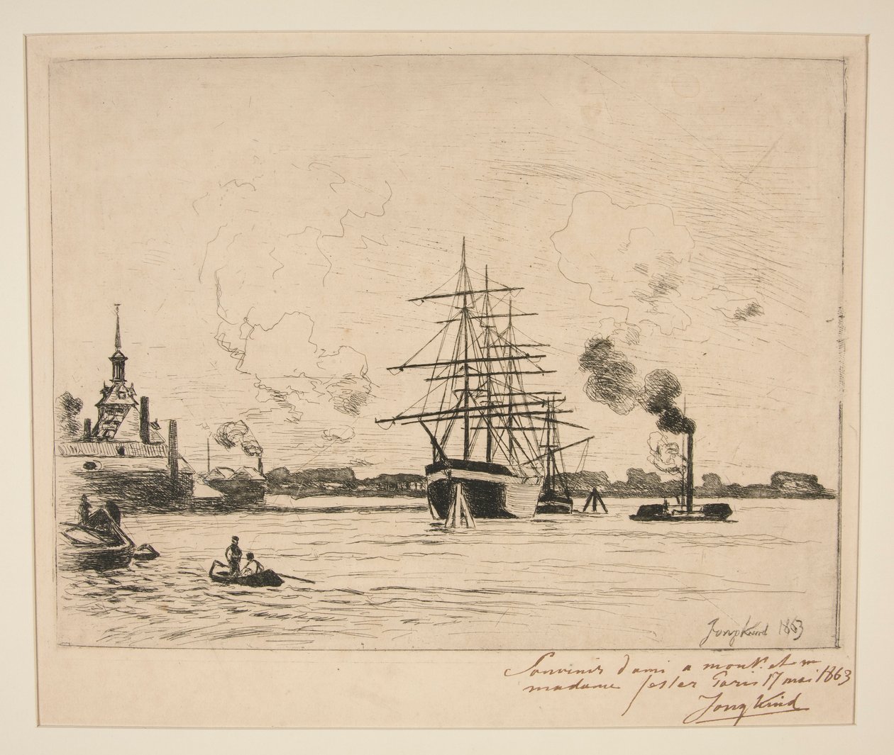 De Oude Haven van Rotterdam door Johan Barthold Jongkind