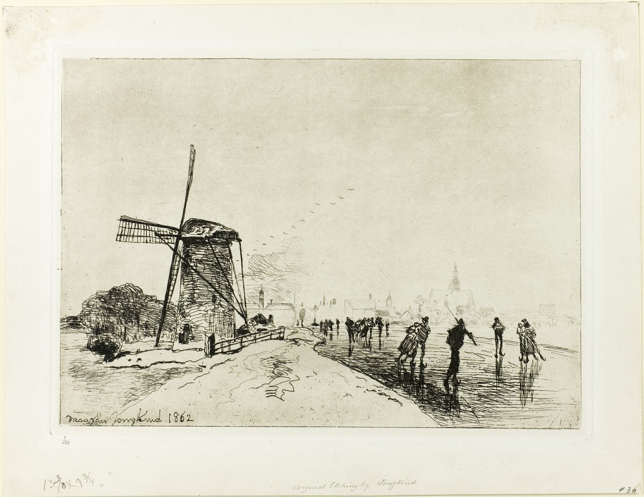 Uitzicht op de stad Maassluis door Johan Barthold Jongkind