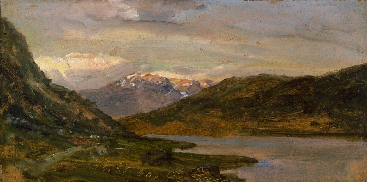 Vanaf Nystuen op Filefjell door Johan Christian Dahl