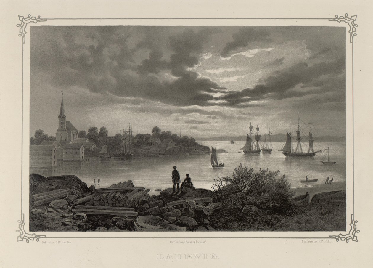 Illustratie uit het boek Noorwegen voorgesteld in tekeningen van Asbjørnsen, P.Chr. en uitgegeven door Chr. Tønsberg (no, 1848) door Johan Christian Dahl
