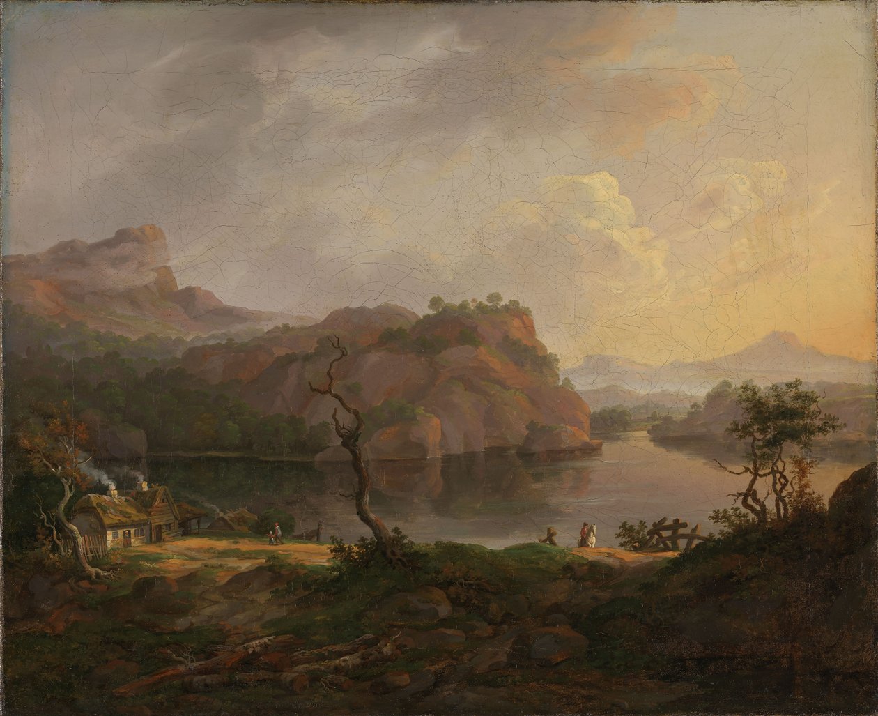 Noords landschap met een dode boom door Johan Christian Dahl