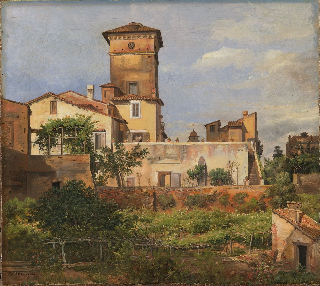 Scène uit Villa Malta door Johan Christian Dahl