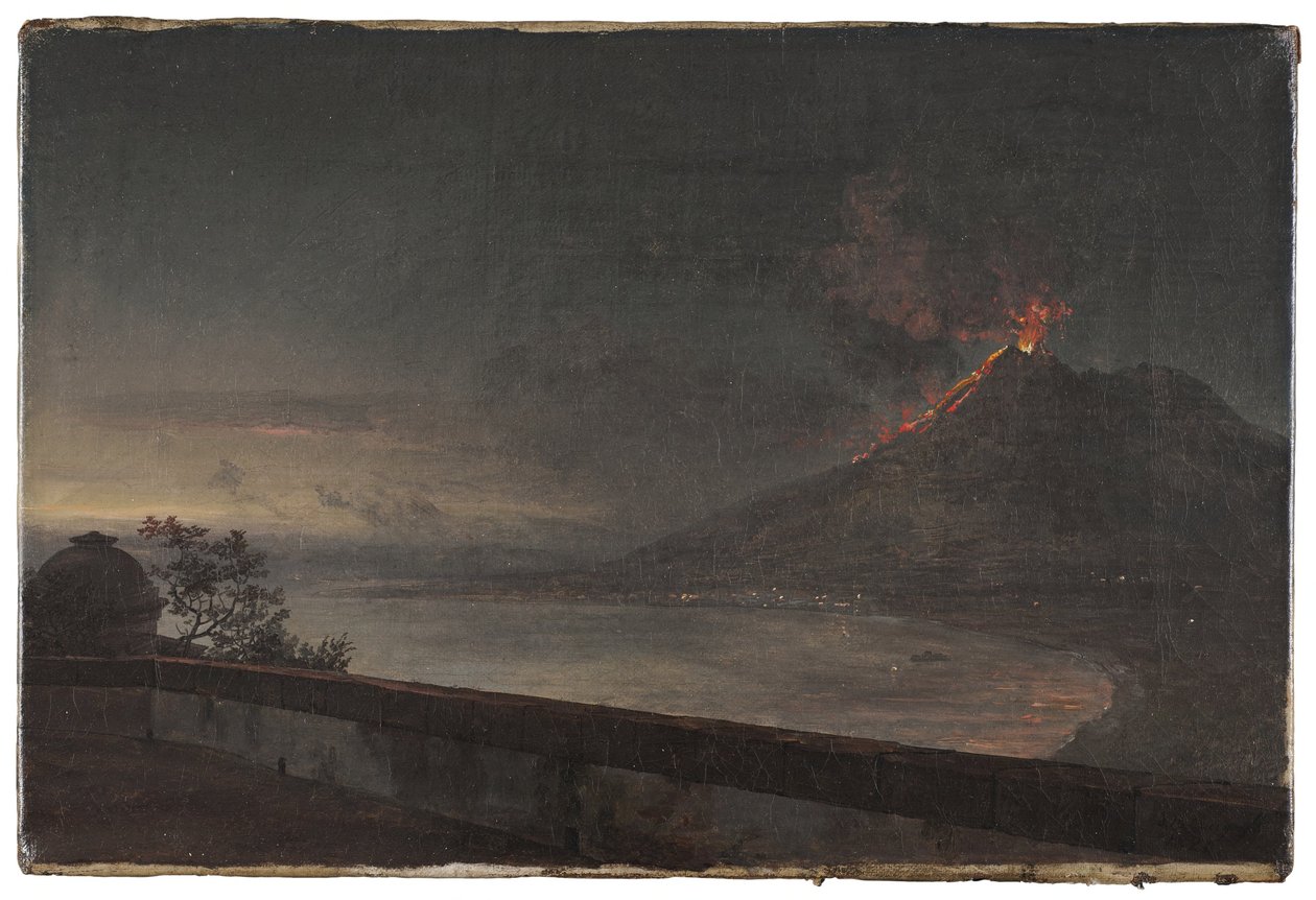 Uitzicht op de Vesuvius vanuit Villa Quisisana door Johan Christian Dahl