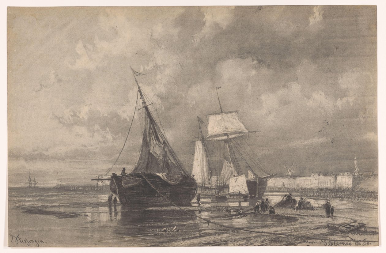 Vlissingen door Johan Conrad Greive (signed by artist)