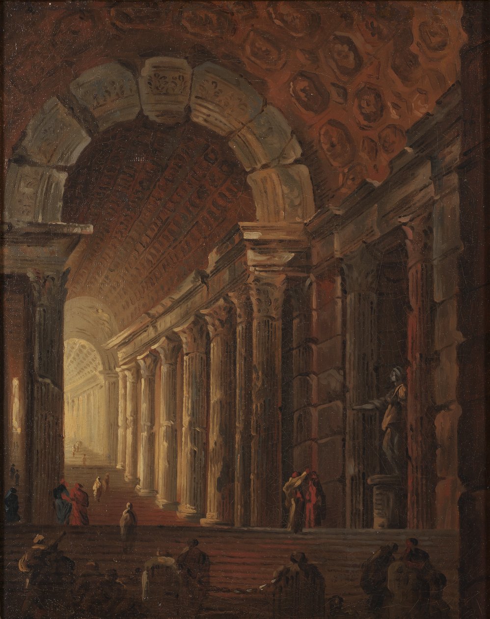 Een gewelfde trap, c.1783 door Johan Gottlob Brusell