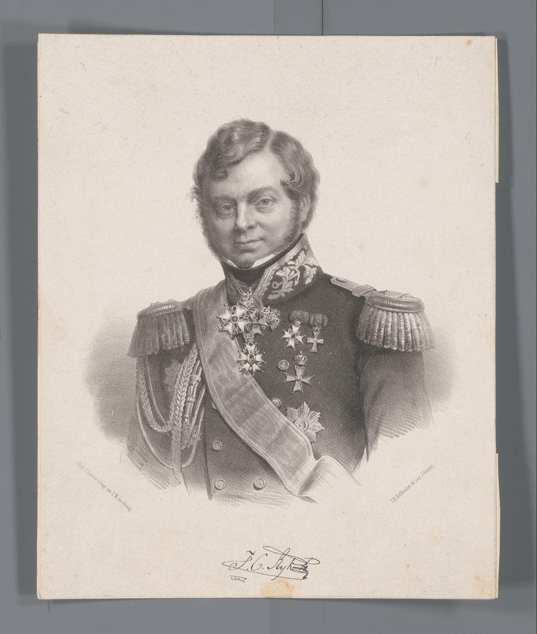 Portret van Julius Constantijn Rijk door Johan Hendrik Hoffmeister