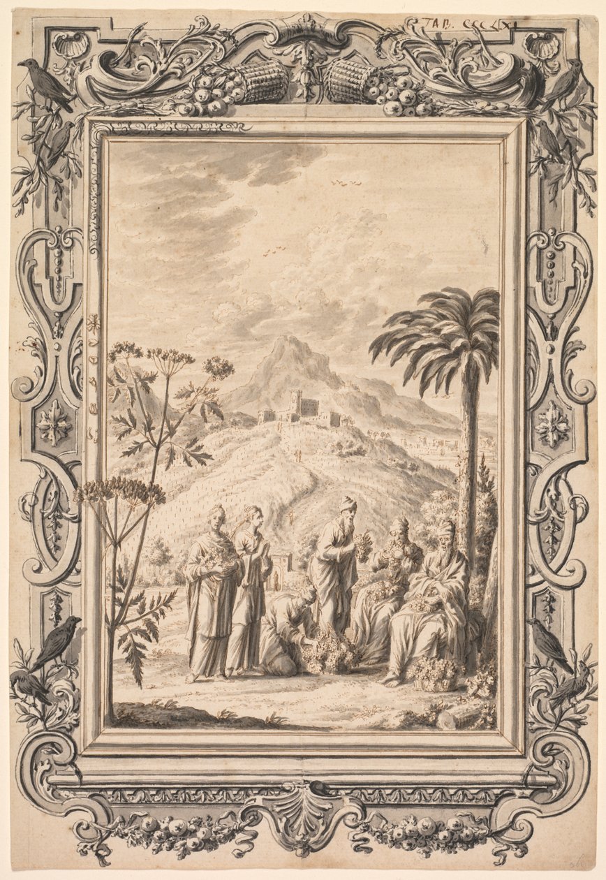 Illustratie en randontwerp voor Kupfer-Bibel (Koper Bijbel) door Johan Melchior Füssli