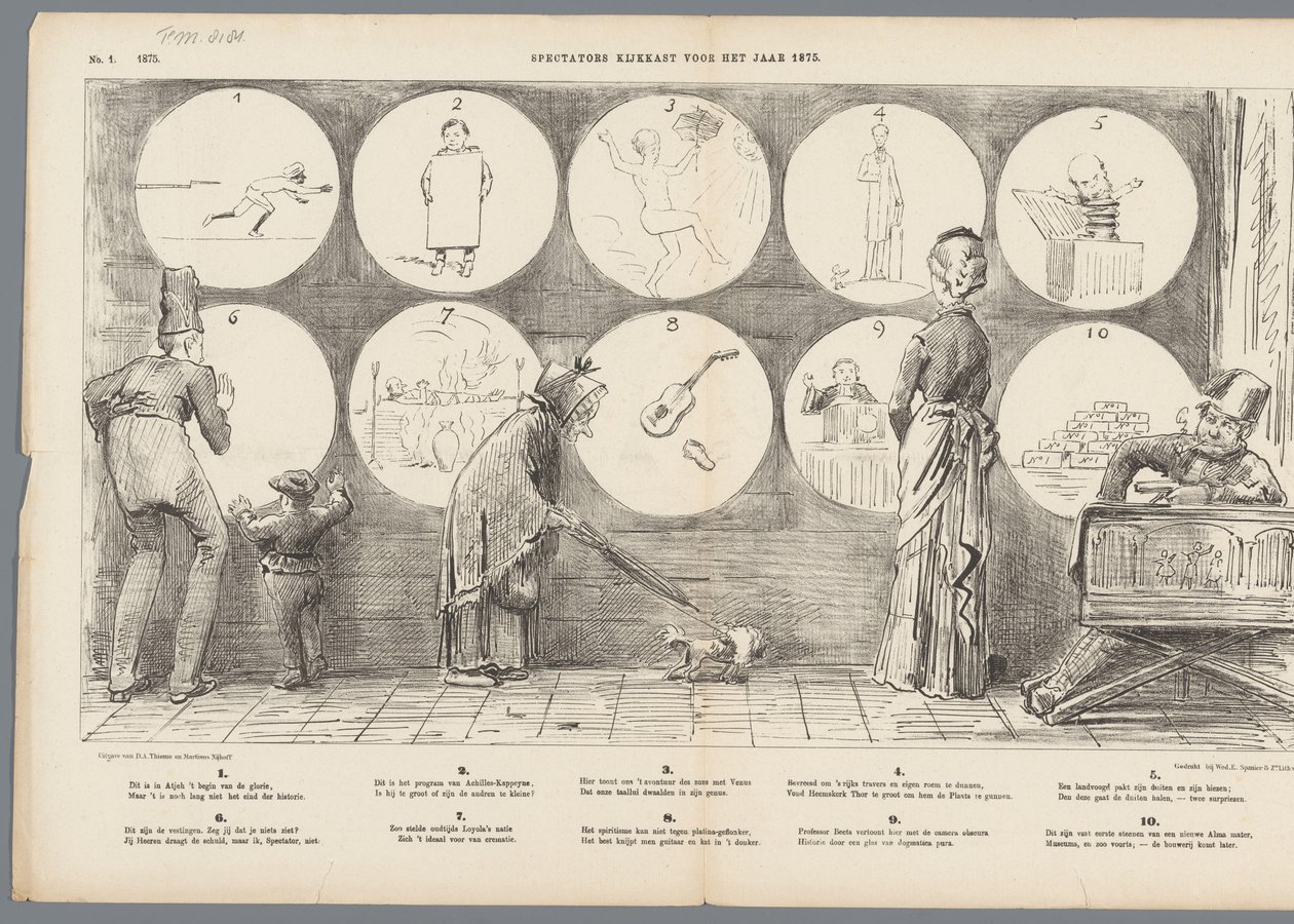 Spectators kijkkast voor het jaar 1875 door Johan Michaël Schmidt Crans