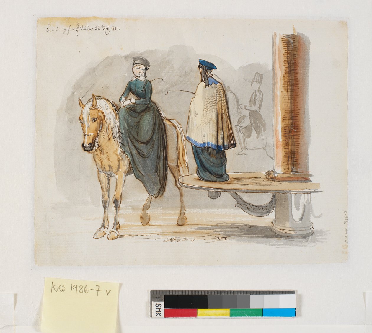 „Herinnering aan de rijhal. 22 maart 1844.“ door Johan Thomas Lundbye