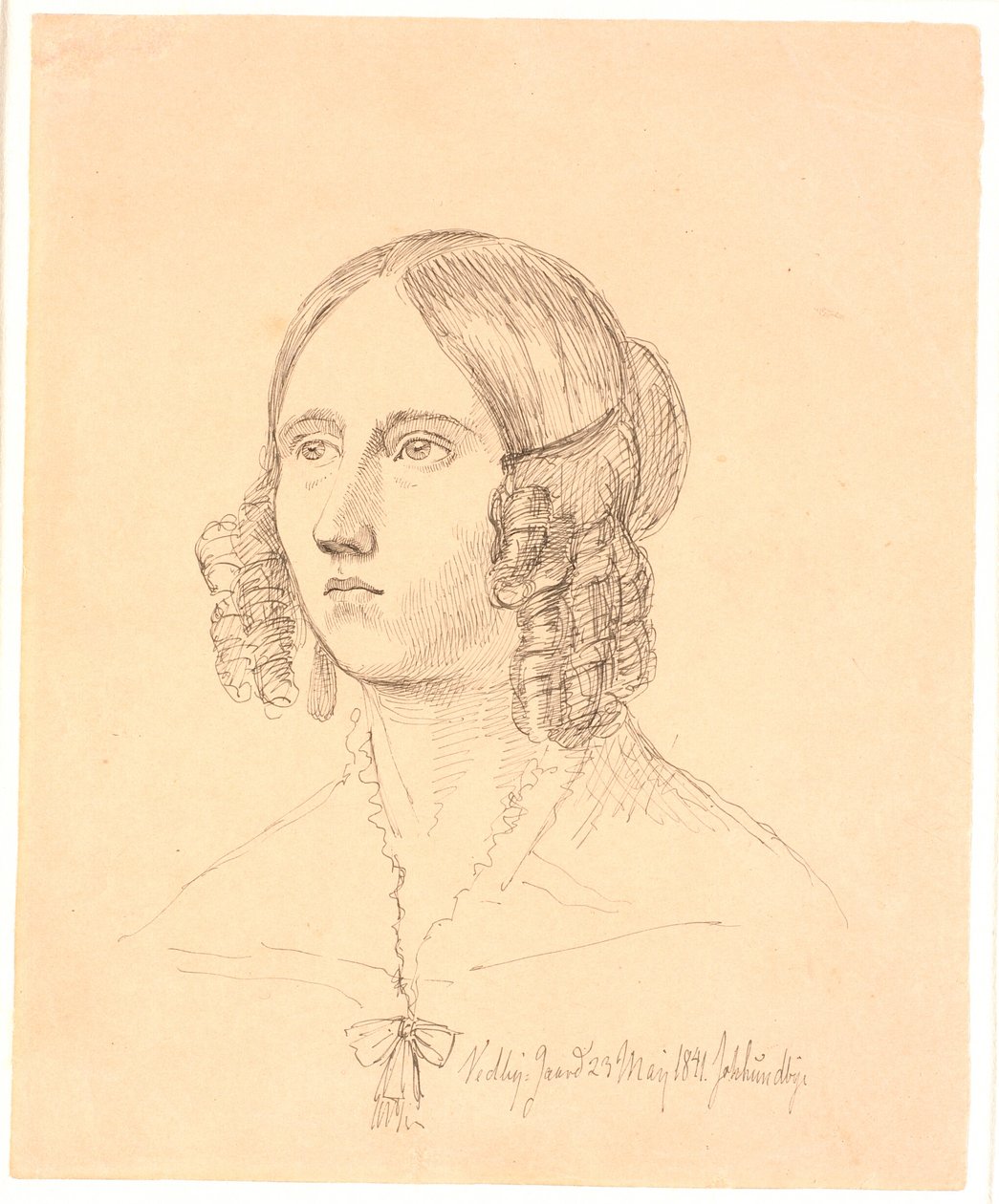 Louise Marie Neergaard door Johan Thomas Lundbye