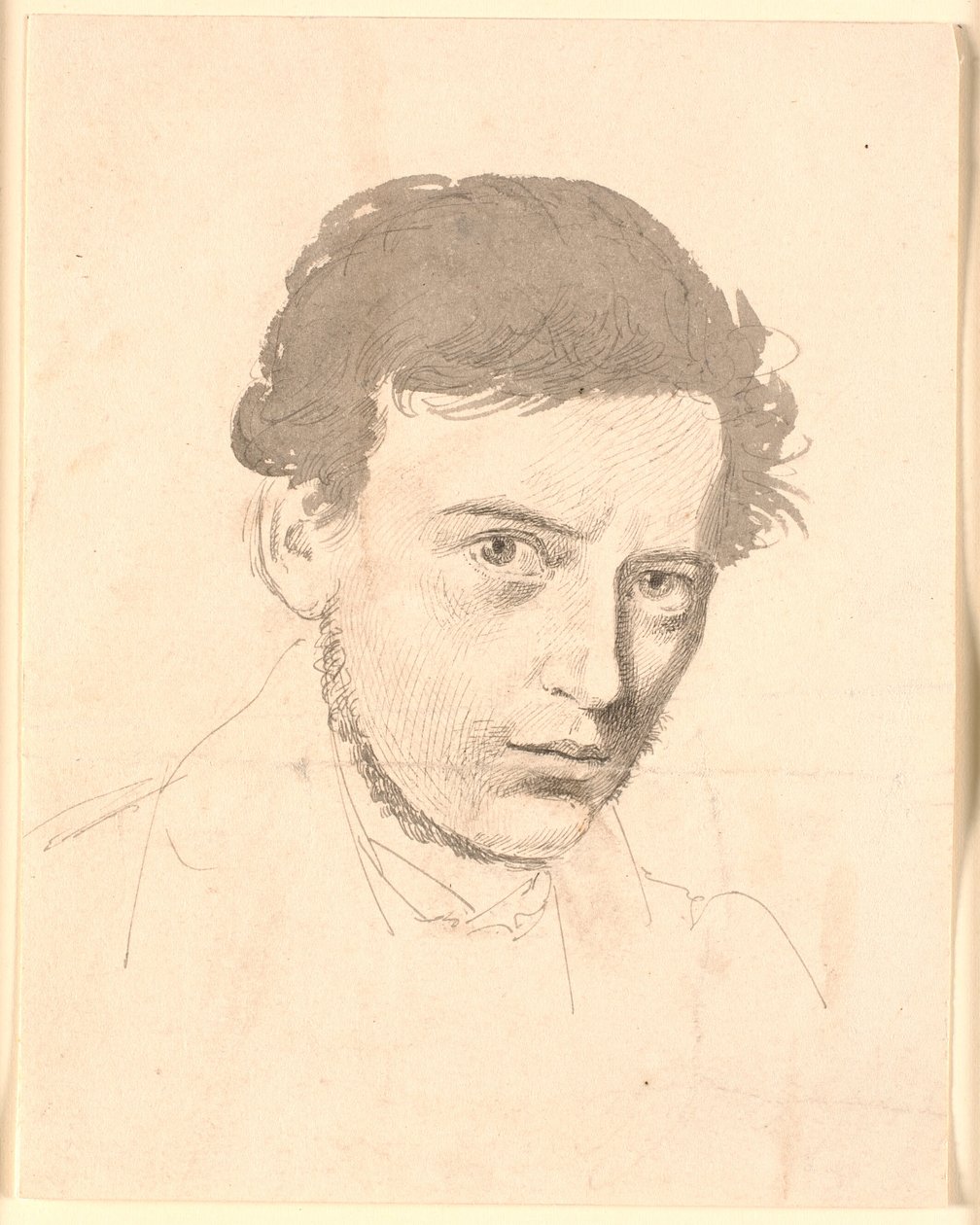 Portret van een jonge man door Johan Thomas Lundbye