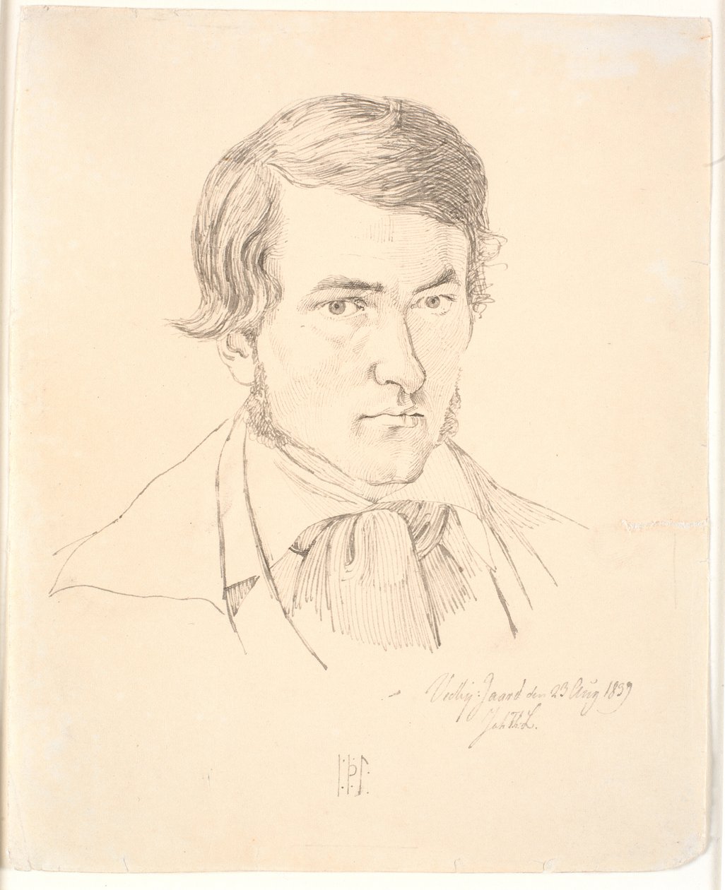 Zelfportret door Johan Thomas Lundbye
