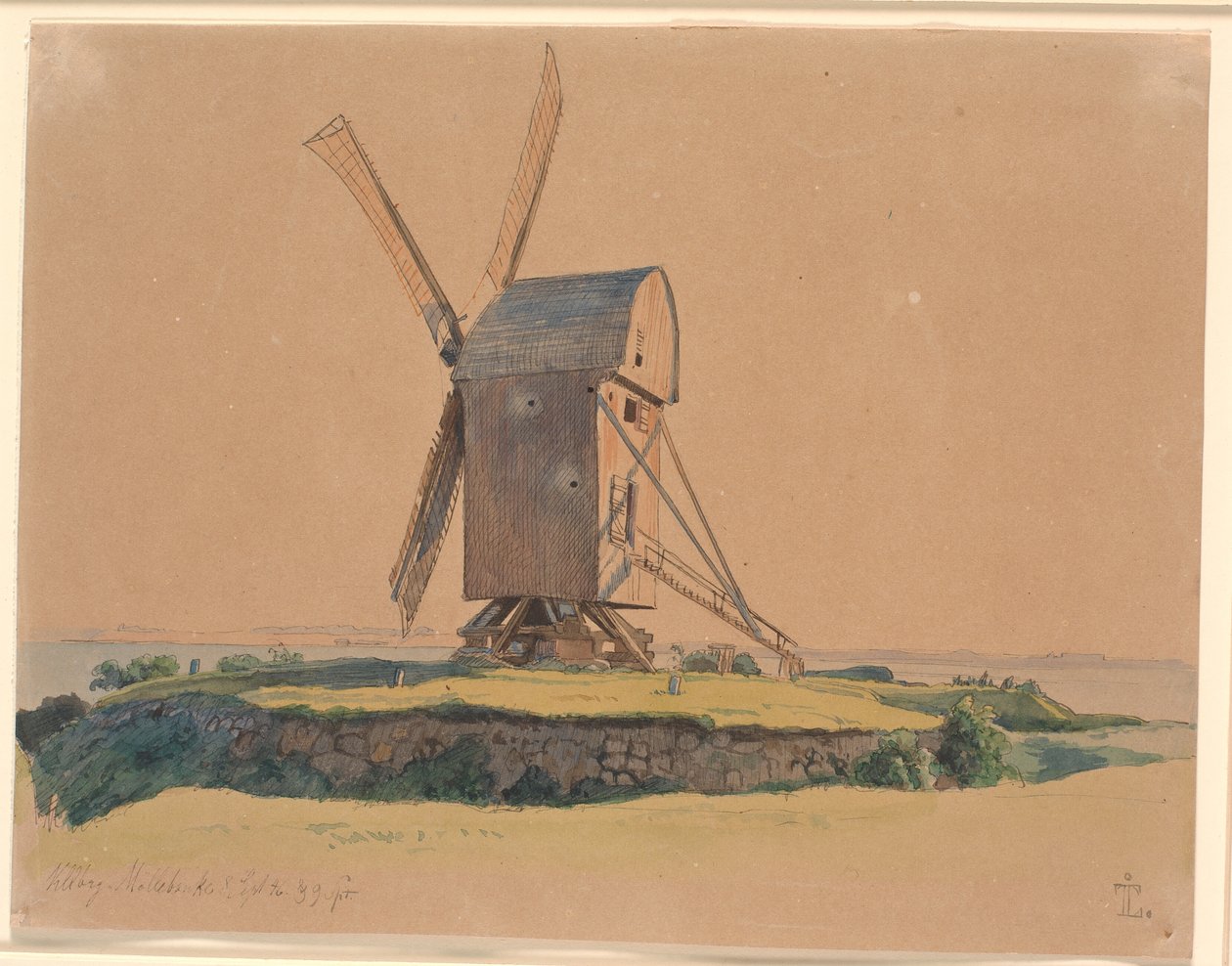 Stubmolen bij Kalundborg door Johan Thomas Lundbye