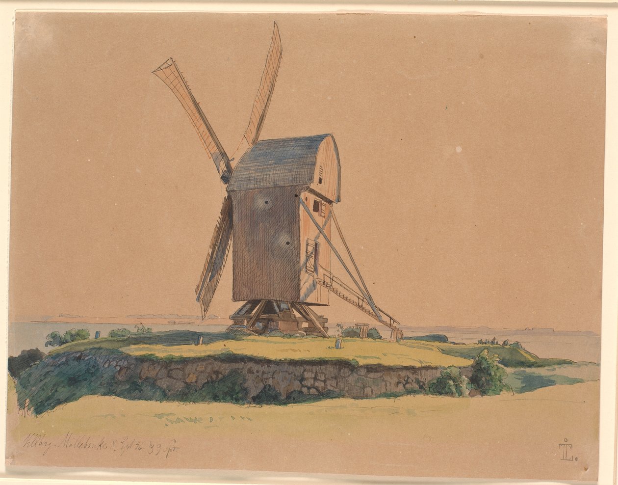 Stubmolen bij Kalundborg door Johan Thomas Lundbye