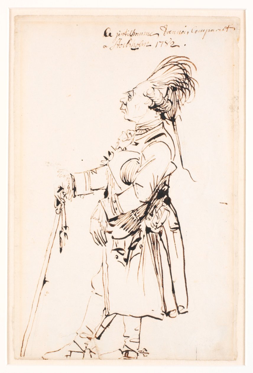 Baron Clemens August von Haxthausen in Stockholm door Johan Tobias Sergel