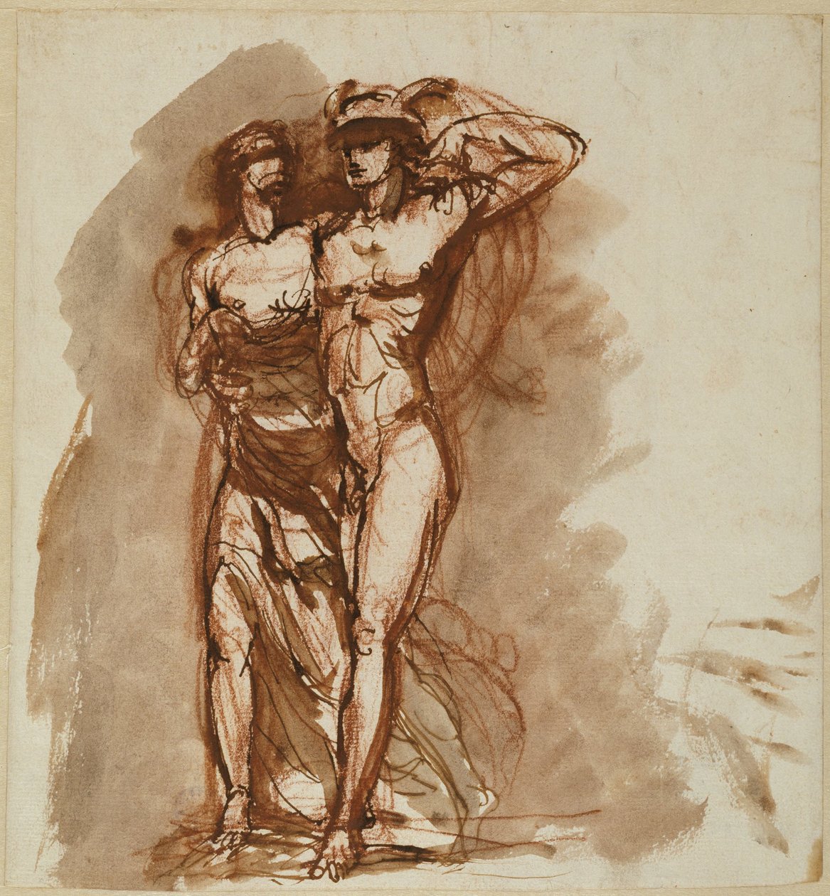 Mercurius en Psyche, II door Johan Tobias Sergel