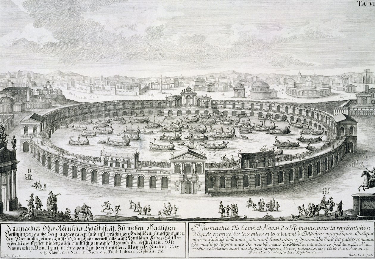 Reconstructie van een Romeinse Zeeslag, uit 