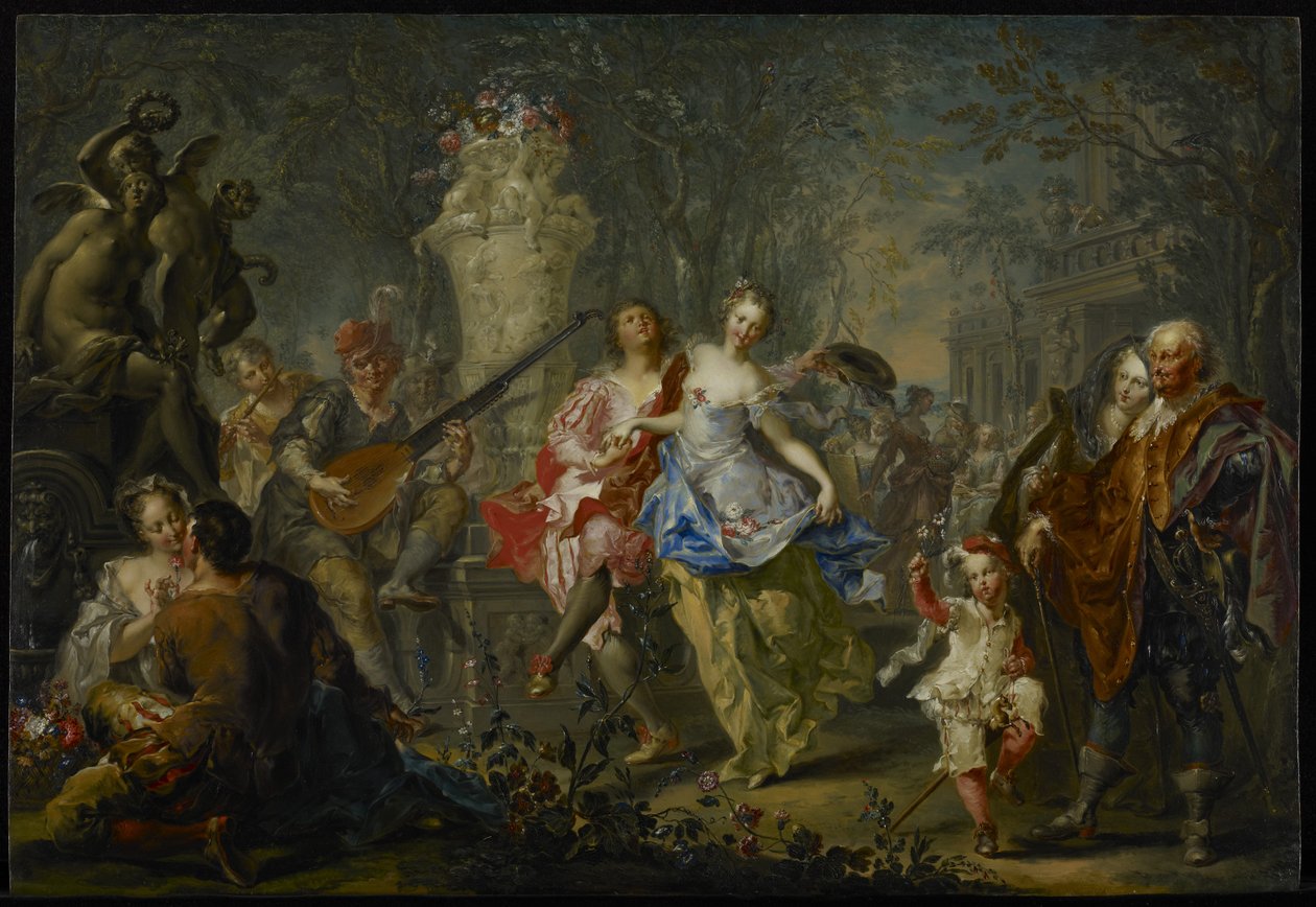 De genoegens van de seizoenen: Lente, ca. 1730 door Johann Georg Platzer