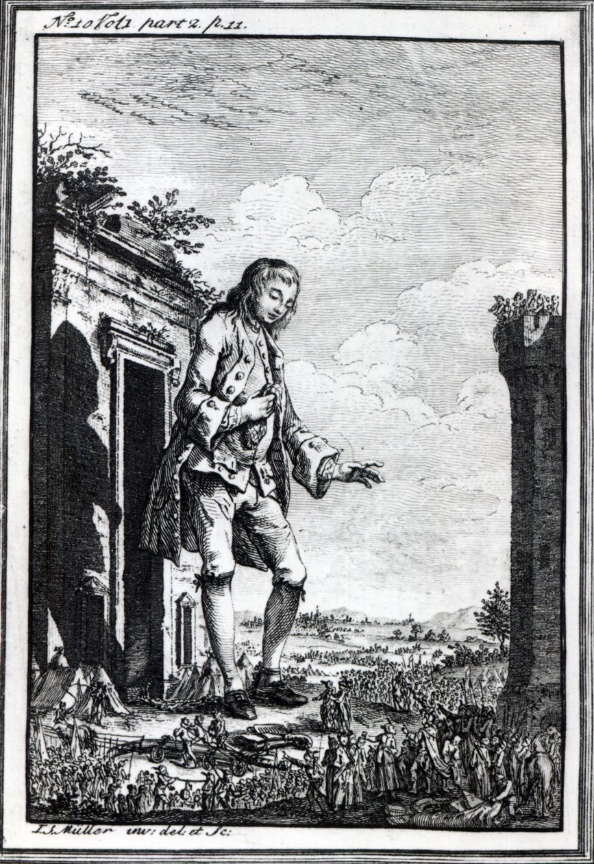 Gulliver tussen de Lilliputters, illustratie uit 