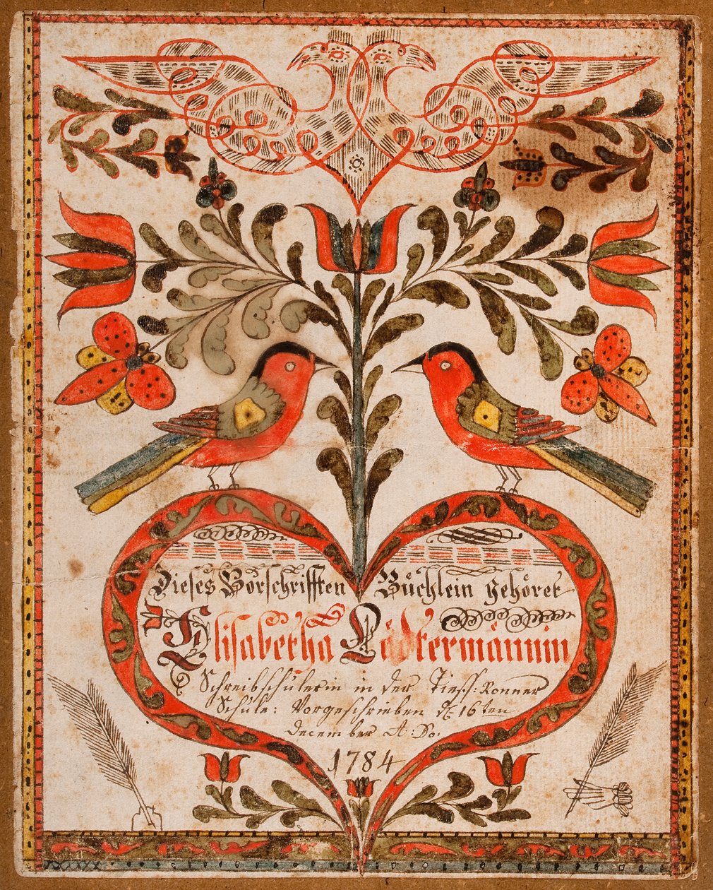 Omslag voor een boek met kopieermodellen door Johann Adam Eyer