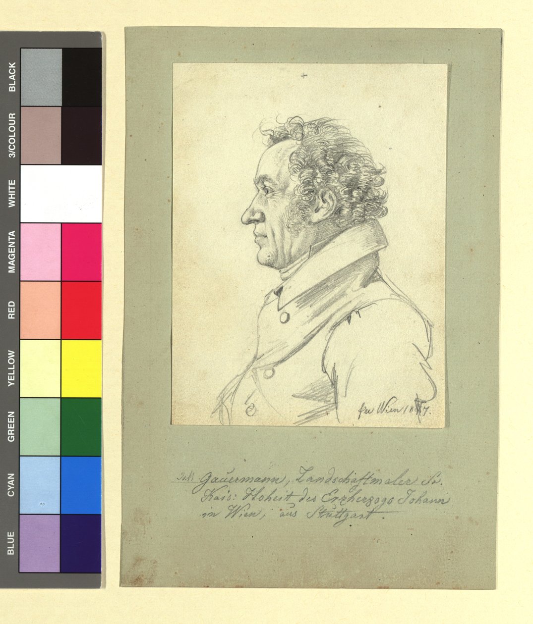 Jakob Gauermann (1773-1843), schilder door Johann Adam Klein