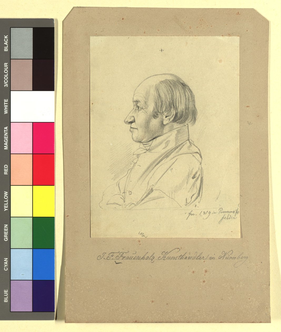 Johann Friedrich Frauenholz (1758-1822), kunsthandelaar in Neurenberg door Johann Adam Klein