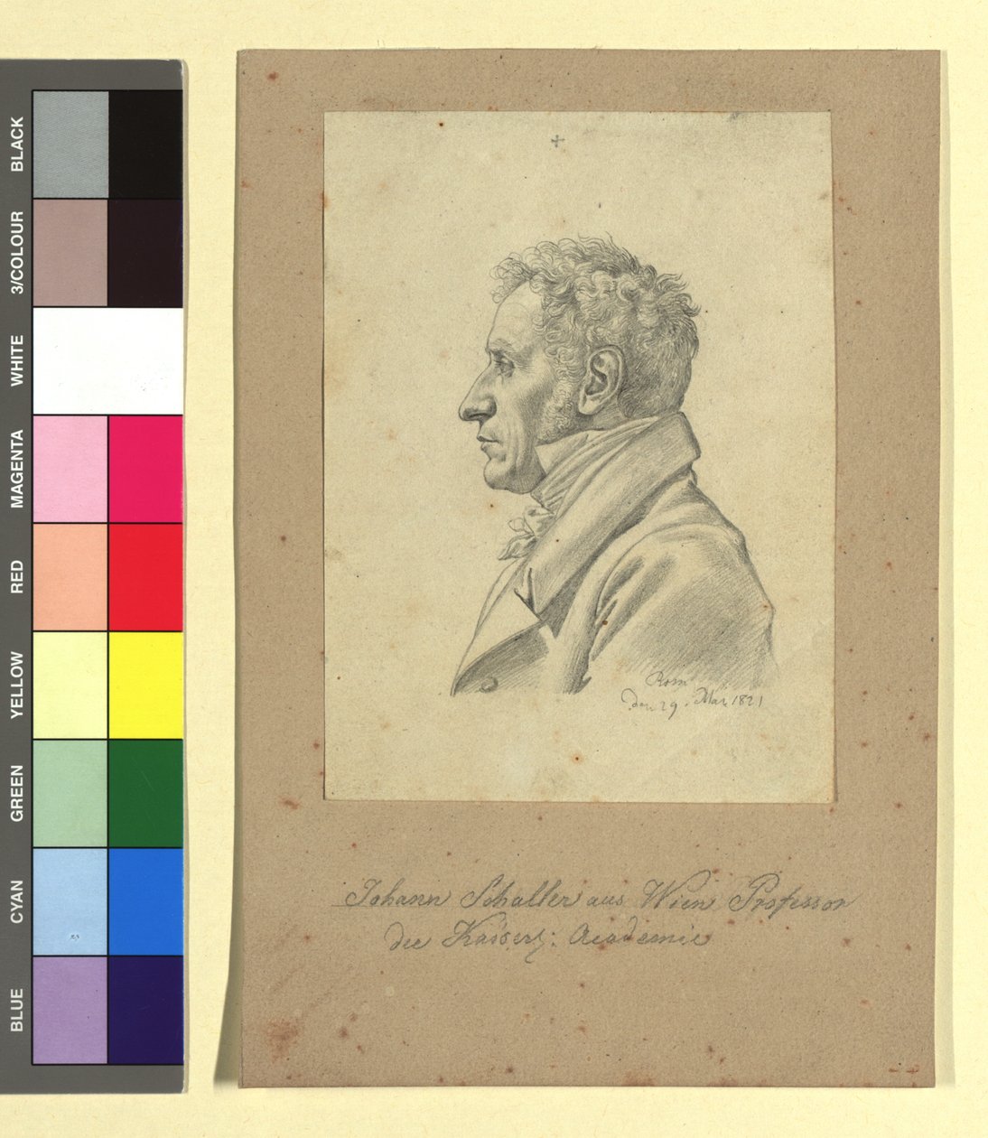 Johann Nepomuk Schaller (1777-1842), beeldhouwer door Johann Adam Klein