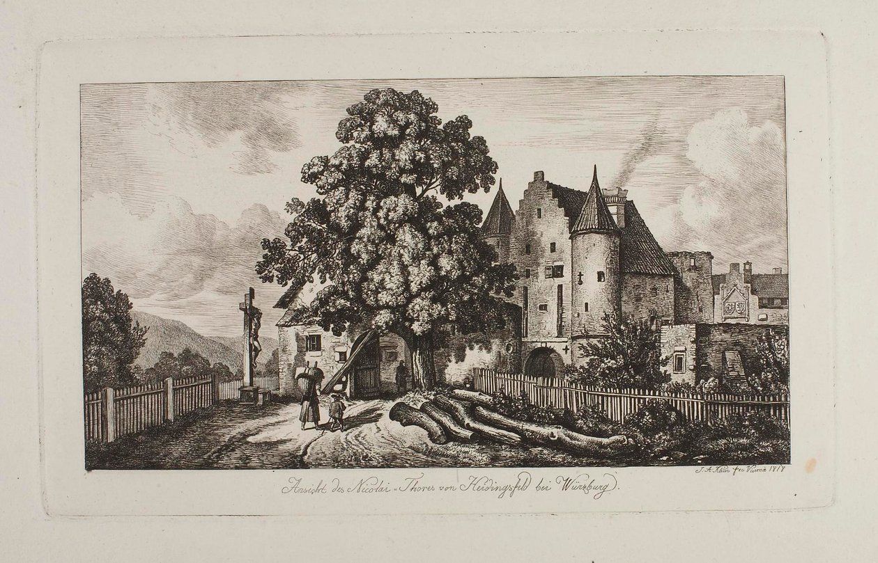 Nicolai-Thores von Heidingsfeld door Johann Adam Klein