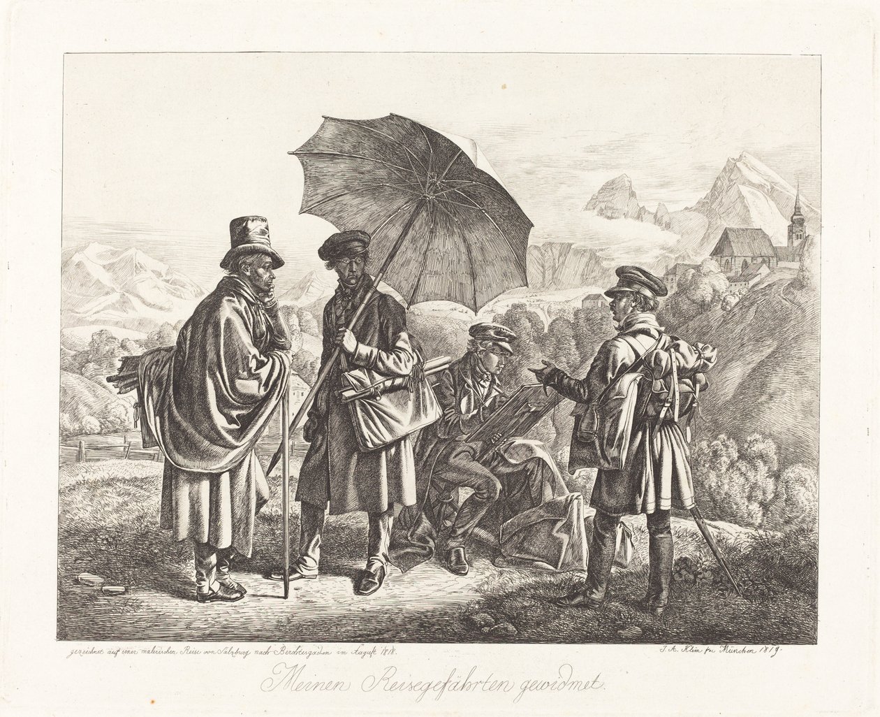 Schilders op reis door Johann Adam Klein