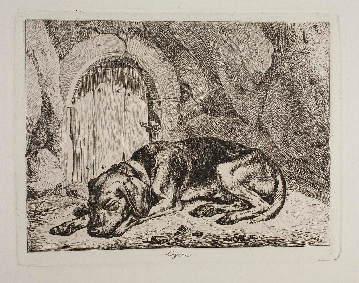 De hond Legere door Johann Adam Klein