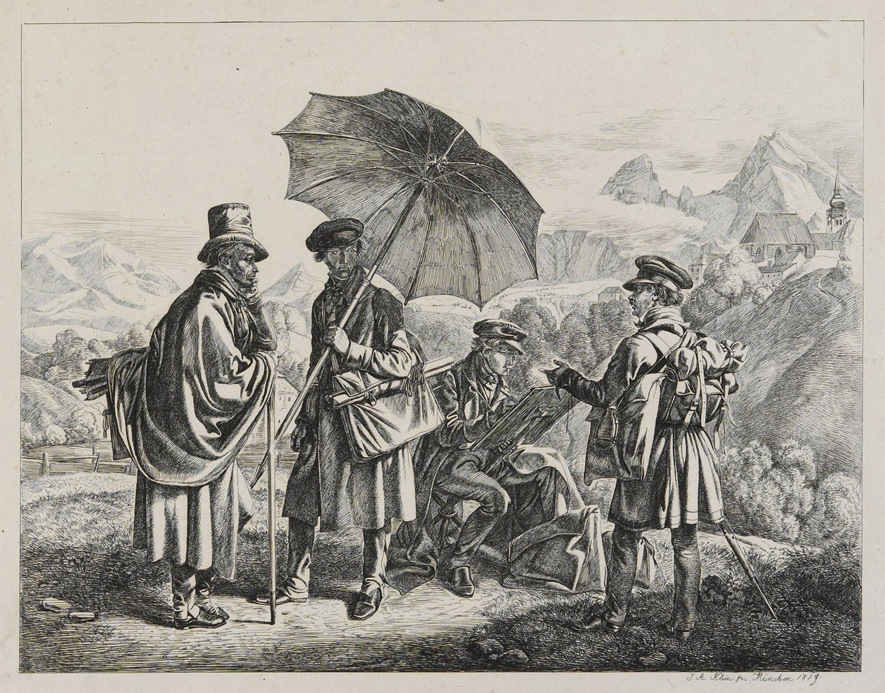 De schilders op reis door Johann Adam Klein