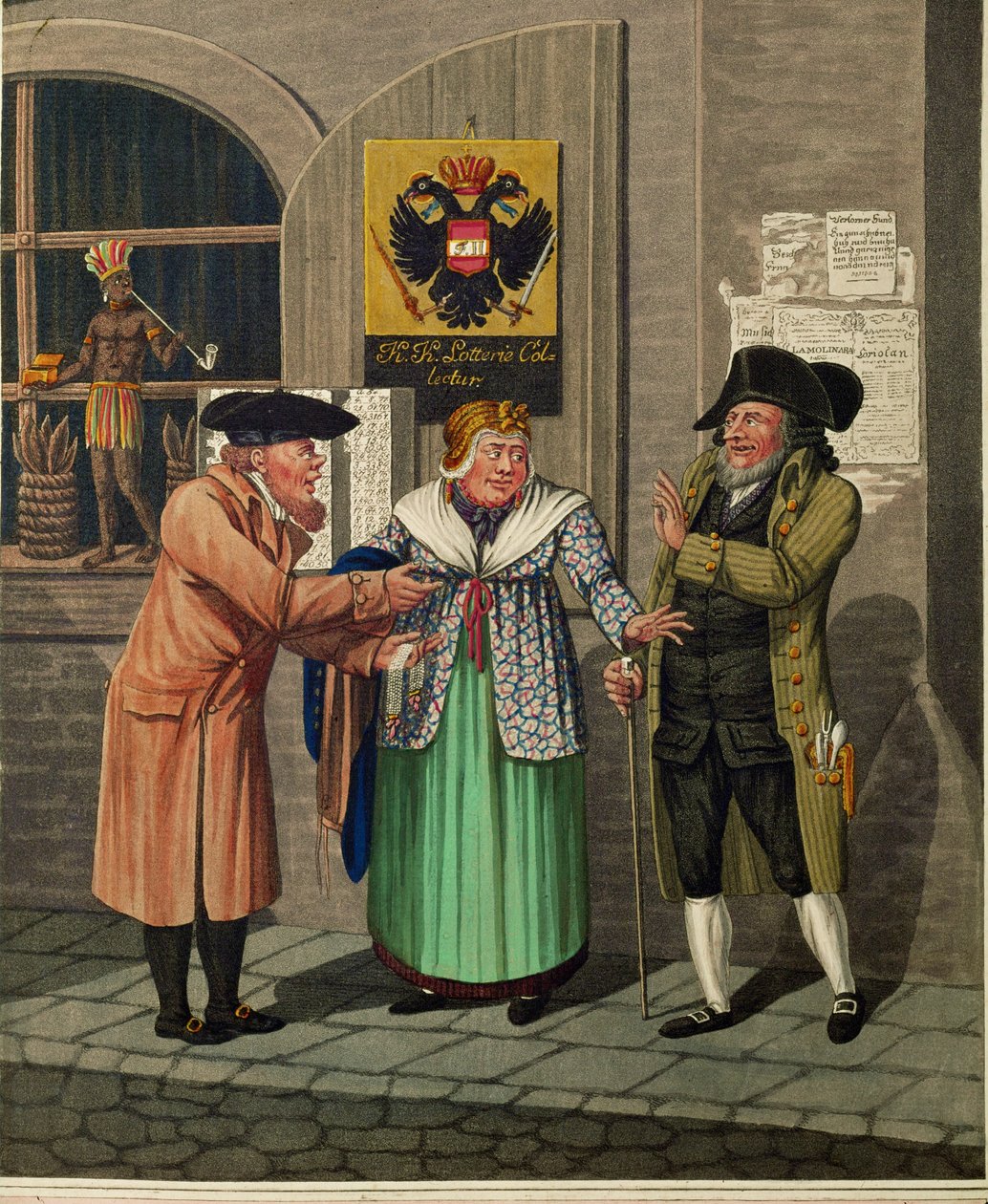 Drie Weense joden voor een Staatsloterij en een tabakswinkel ... door Johann Adolph Opitz