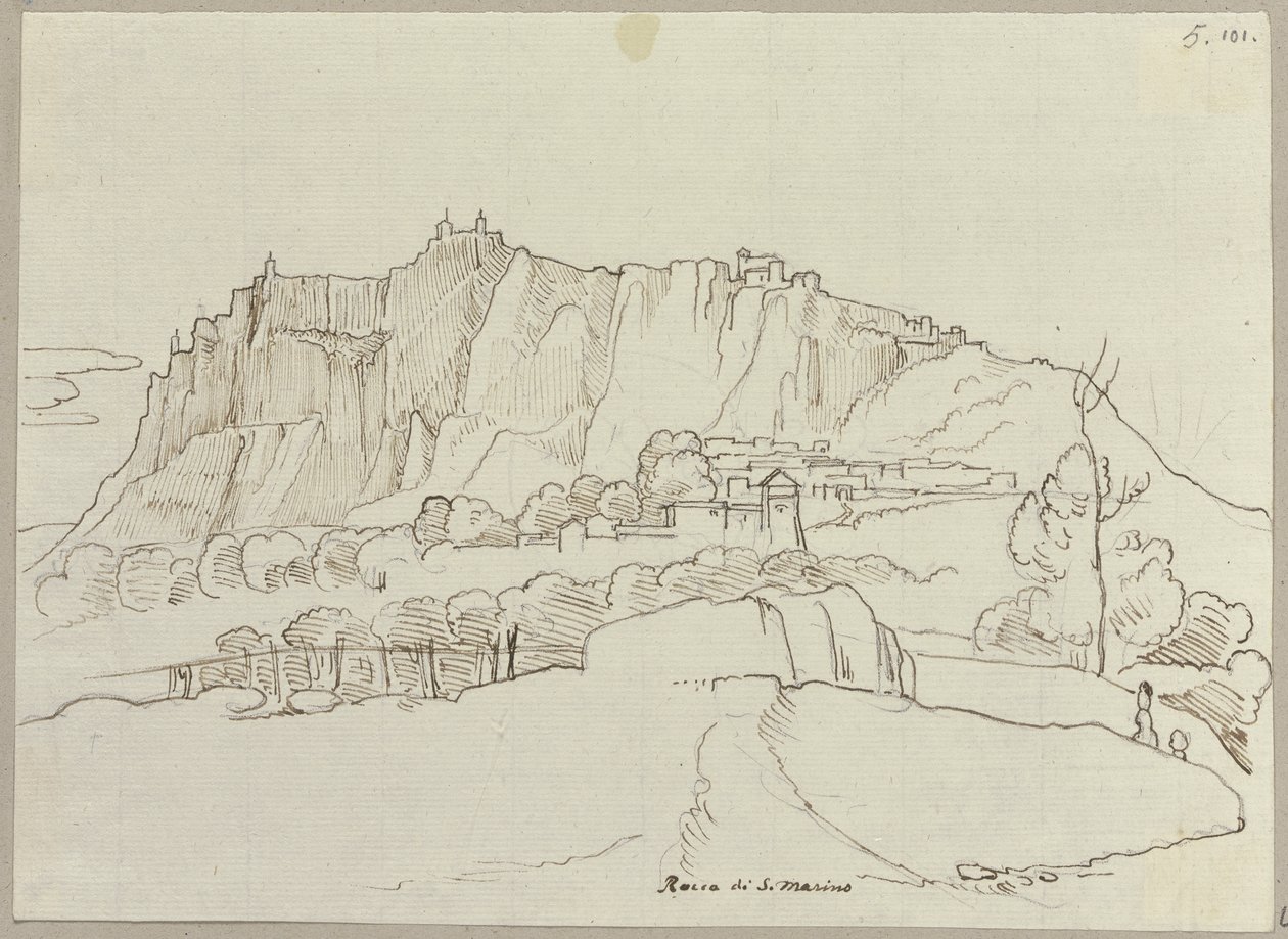 De Republiek San Marino door Johann Anton Ramboux