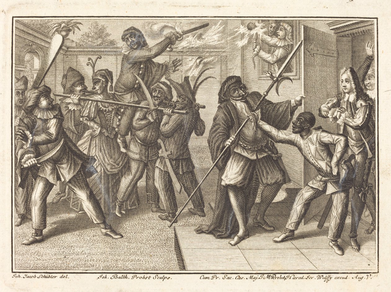 De Kapitein Herovert Zijn Vrijheid door Johann Balthasar Probst after Johann Jacob Schübler