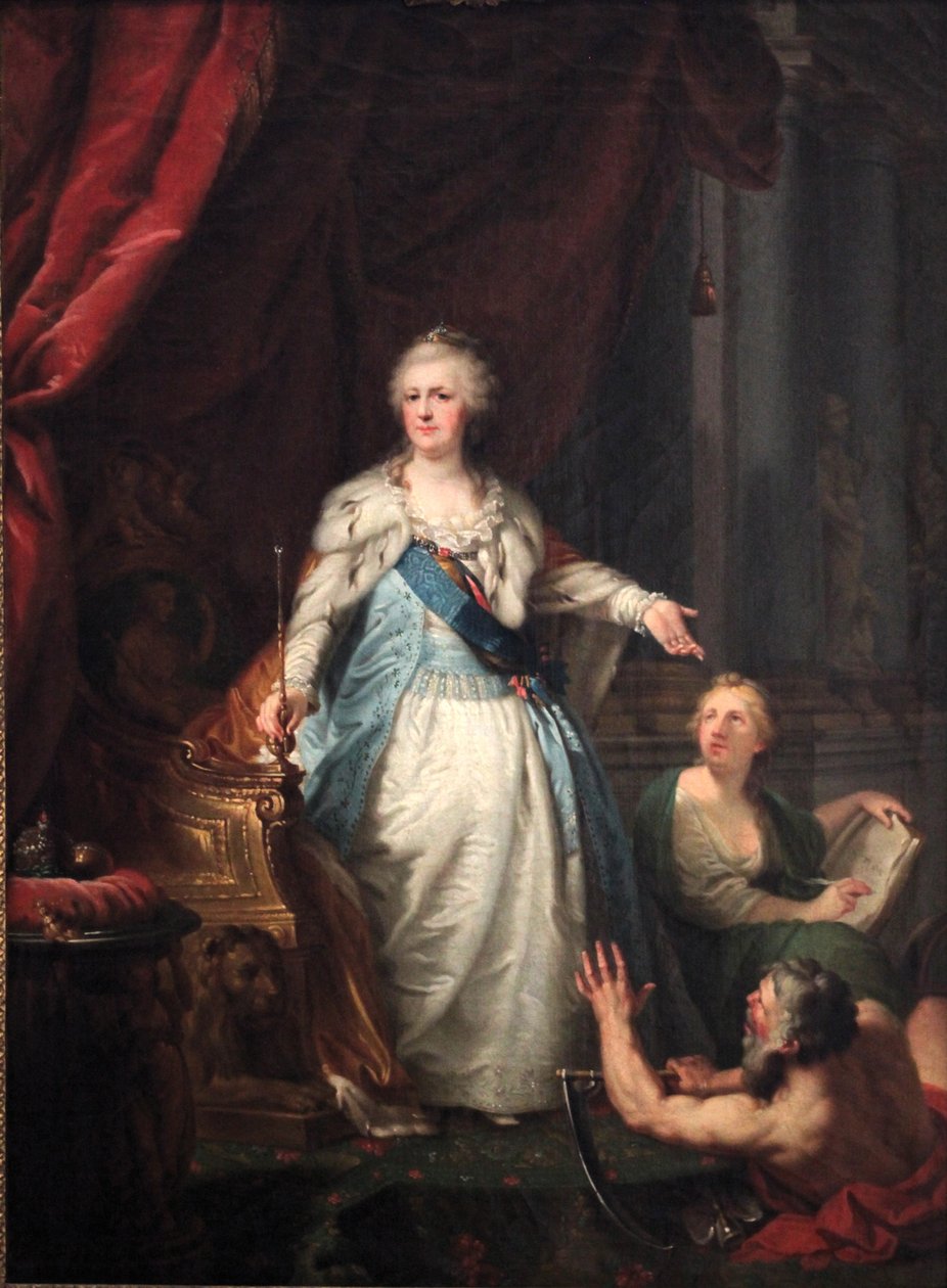 Allegorisch portret van Catharina II door Johann Baptist von Lampi the Elder