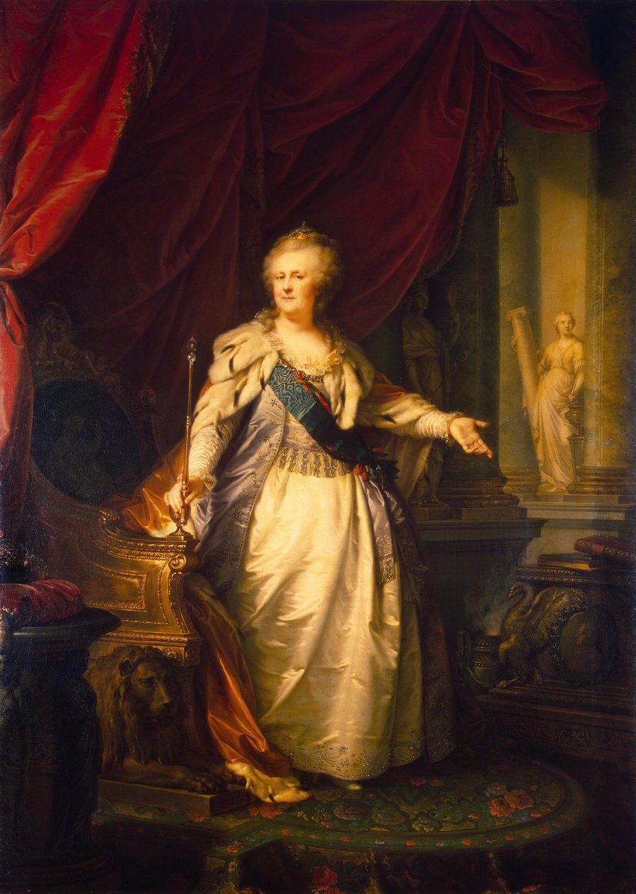 Portret van keizerin Catharina II. door Johann Baptist von Lampi the Elder