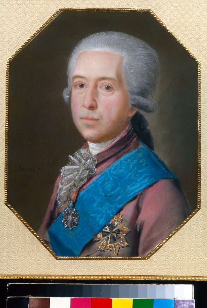 Portret van graaf Mikhail Mikhailovitch Golitsyne (1731-1806) - Tekening van Johann Bardou (1745-1788) door Johann Bardou