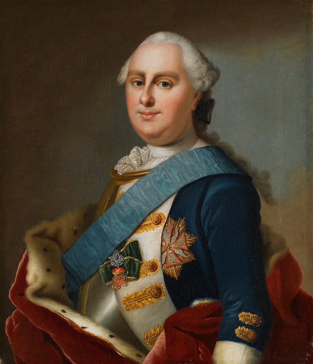 Portret van Prins George William van Hessen-Darmstadt 1722-1782, ca. 1760 door Johann Christian Fiedler