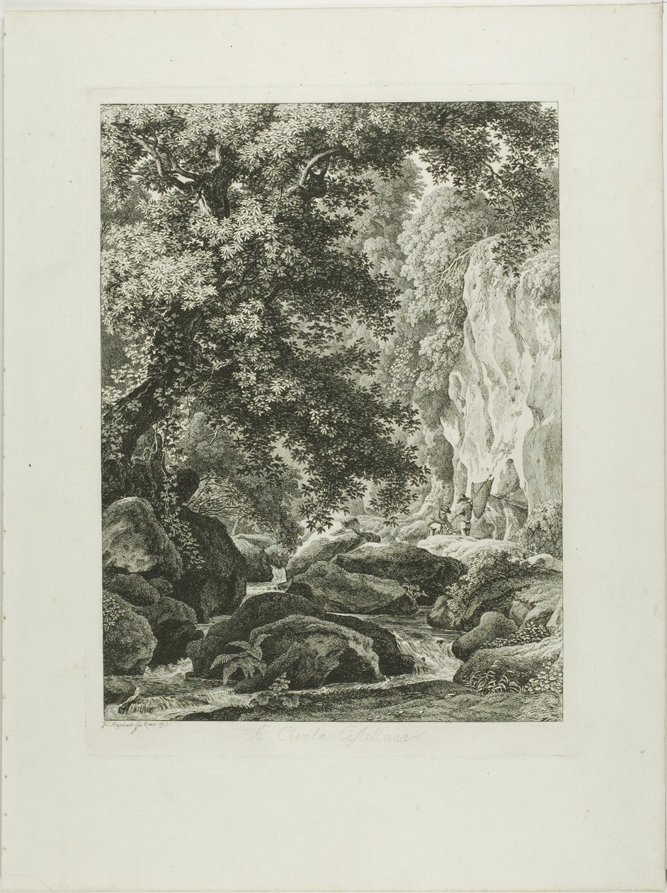 A Civita Castellana, uit Malerisch Radierte Prospekte aus Italien door Johann Christian Reinhart
