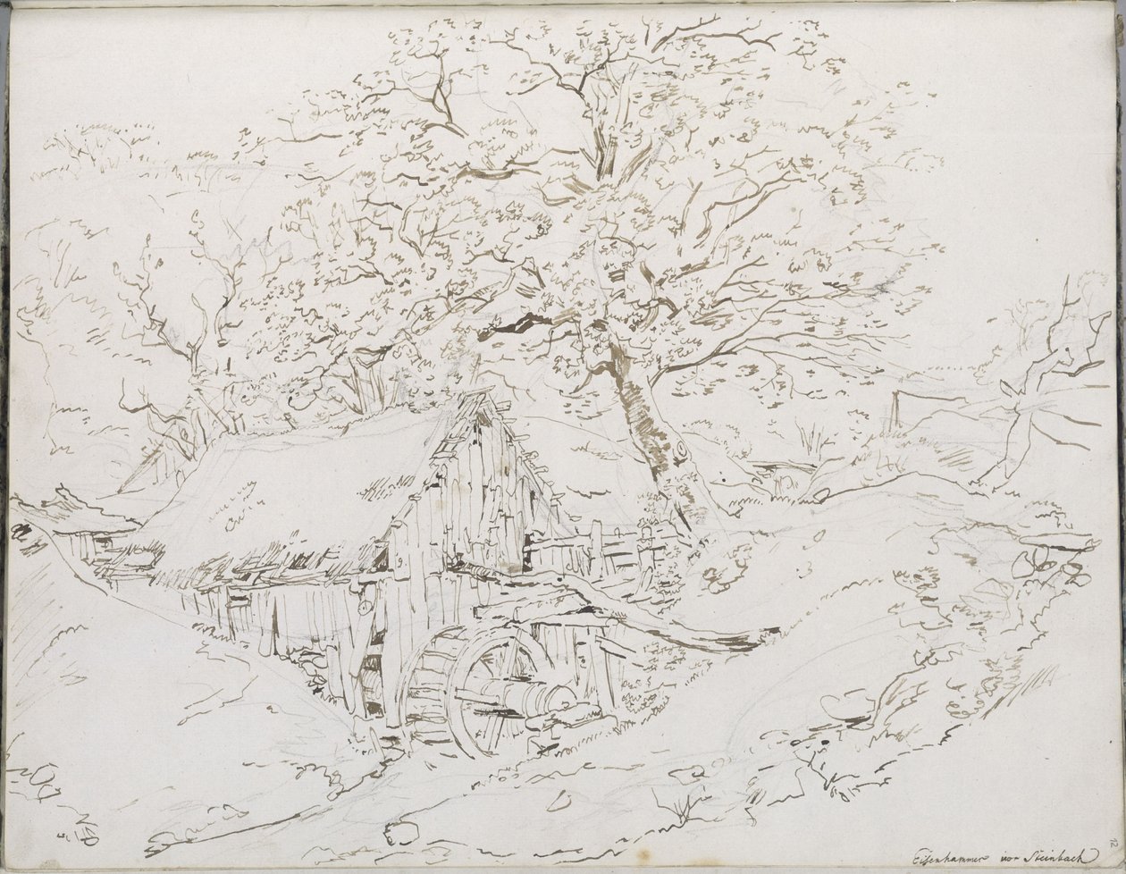 IJzeren hamer in Steinbach door Johann Christian Reinhart