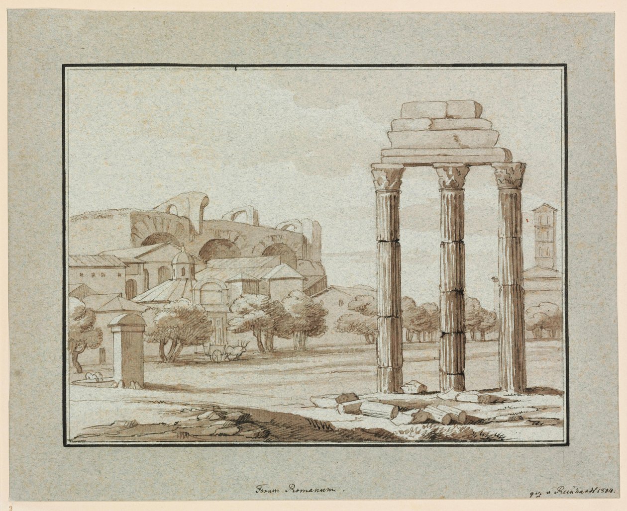Forum Romanum door Johann Christian Reinhart